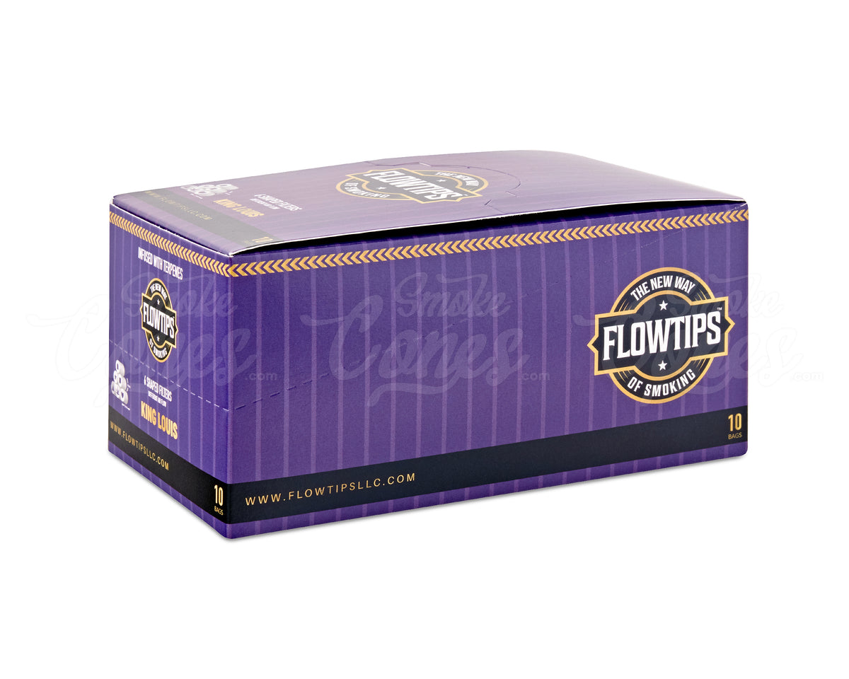 FLOWTIPS 20mm Terpene-Infused King Louis Filter Tips 10/Box