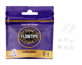 FLOWTIPS 20mm Terpene-Infused King Louis Filter Tips 10/Box