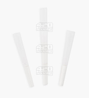 The Original Cones 70mm Dogwalker Size Bleached White Paper Pre Rolled Cones w/ Filter Tip 1000/Box - 3