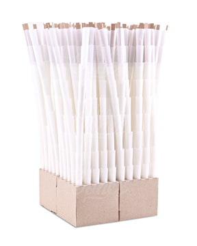 The Original Cones 84mm 1 1/4 Size Bleached White Paper Pre Rolled Cones w/ Filter Tip 900/Box