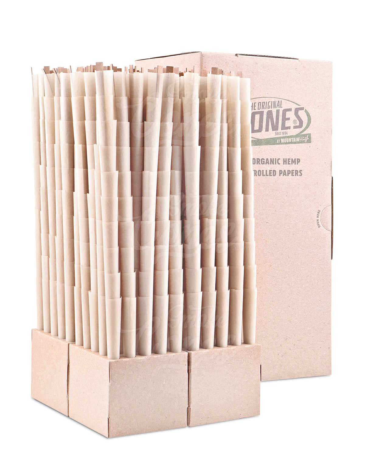 The Original Cones 109mm King Slim Size Organic Hemp Paper Pre Rolled Cones w/ Filter Tip 1000/Box