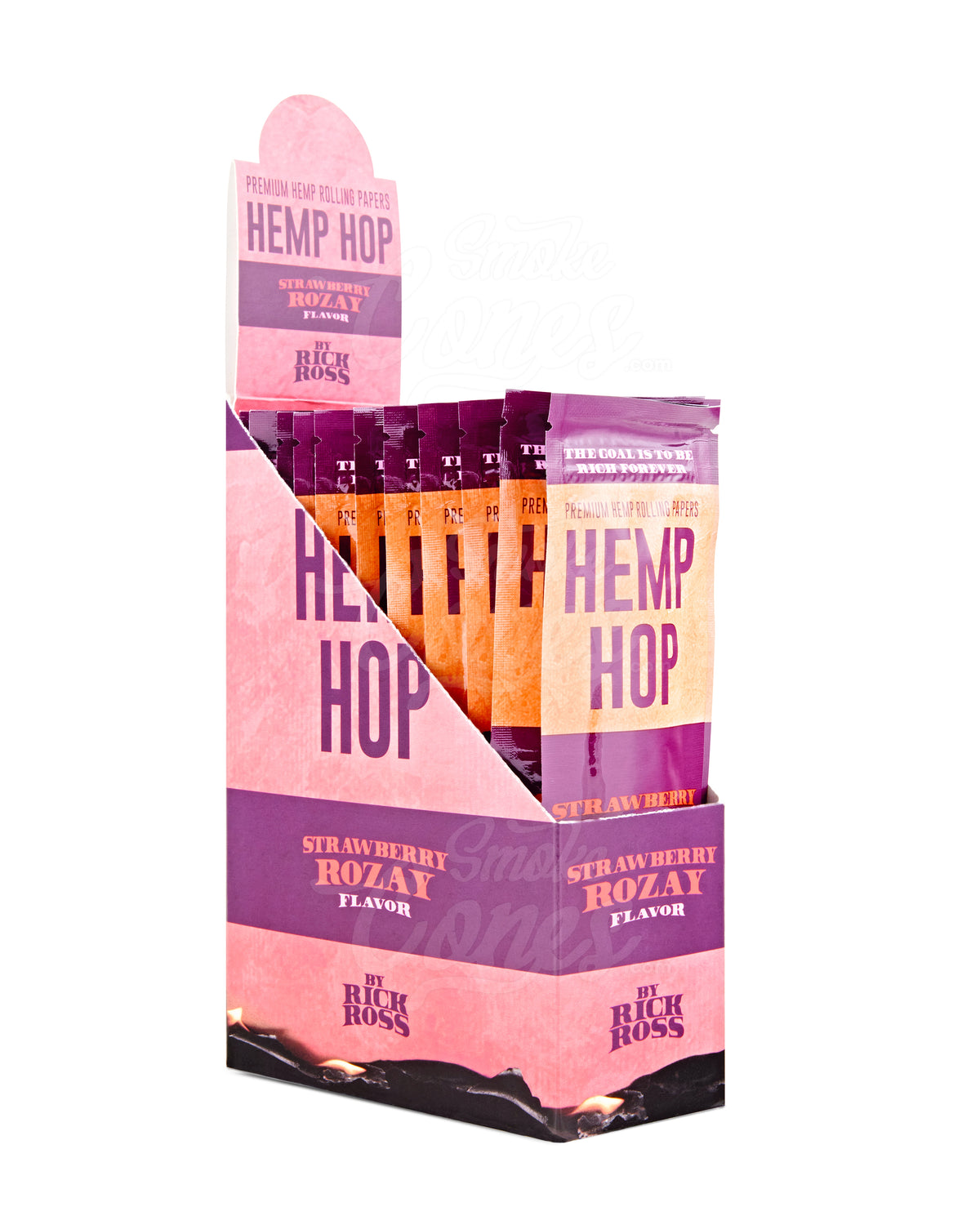 Hemp Hop Rozay Strawberry Organic Hemp Blunt Wraps - 25/Box