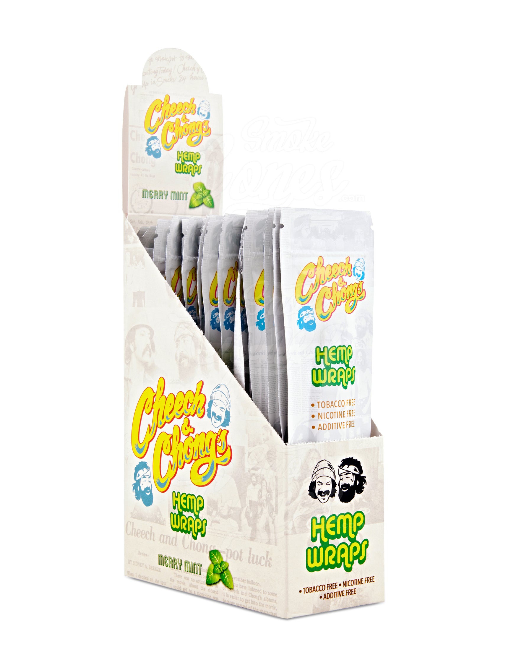 Cheech & Chong's Merry Mint Organic Hemp Blunt Wraps - 25/Box