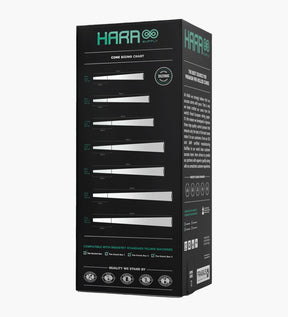 Hara Supply 84mm 1 1/4 Size Bleached White Pre Rolled Cones w/ Filter Tip 900/Box - 2
