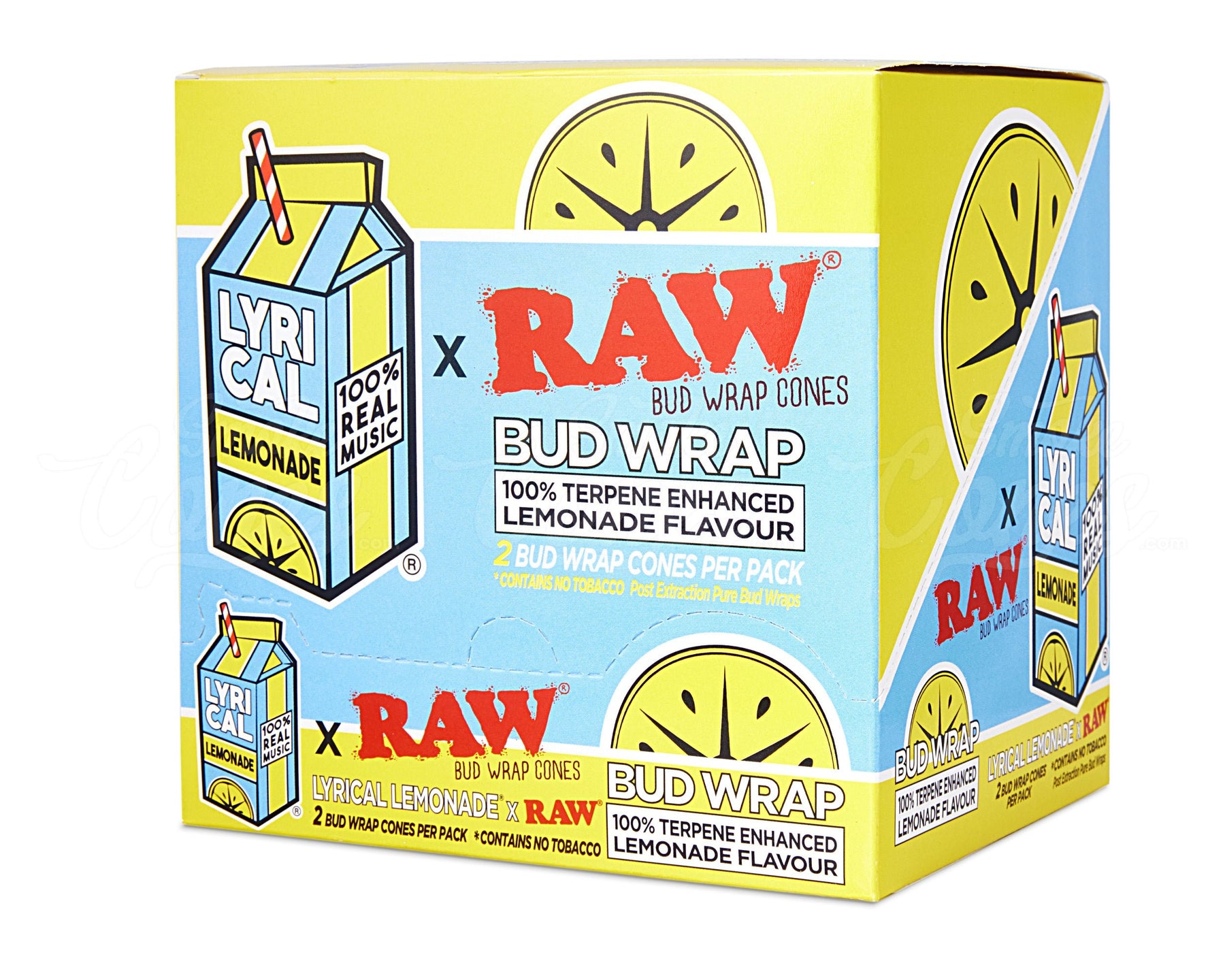 RAW x Lyrical Lemonade Terpene Organic Hemp Lemonade Blunt Wraps - 12/Box - 7