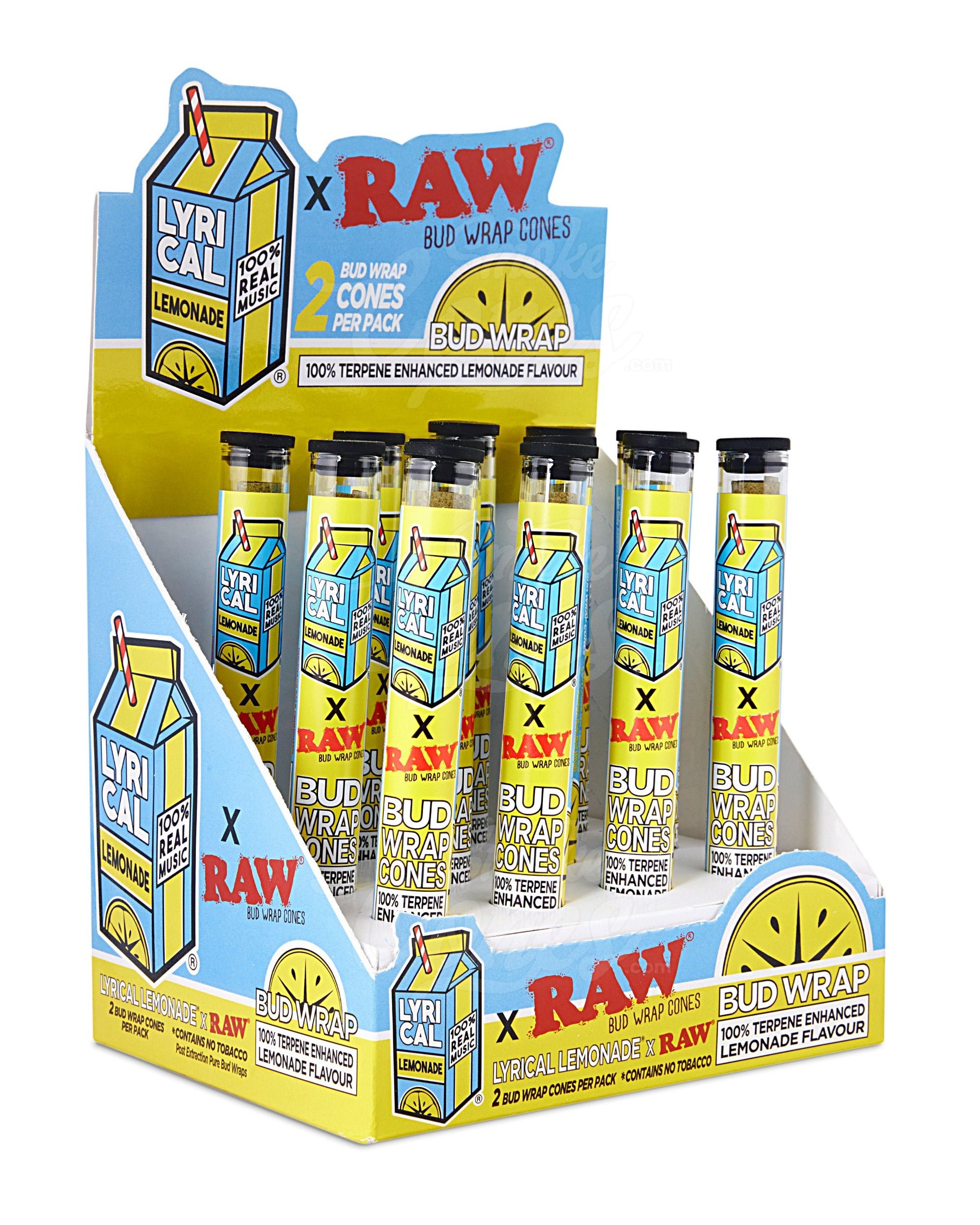 RAW x Lyrical Lemonade Terpene Organic Hemp Lemonade Blunt Wraps - 12/Box - 2