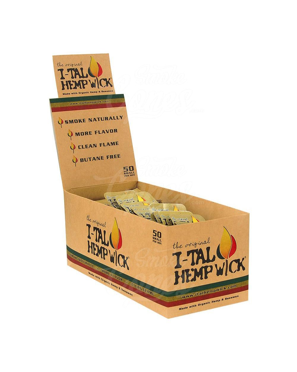 I-Tal Retail Display 3.5ft Long All Natural Hemp Wick Display 50/Box - 1