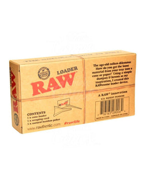 RAW 1 1/4 Size & Lean Cone Loader w/ Scraping Card & Bamboo Poker - 5