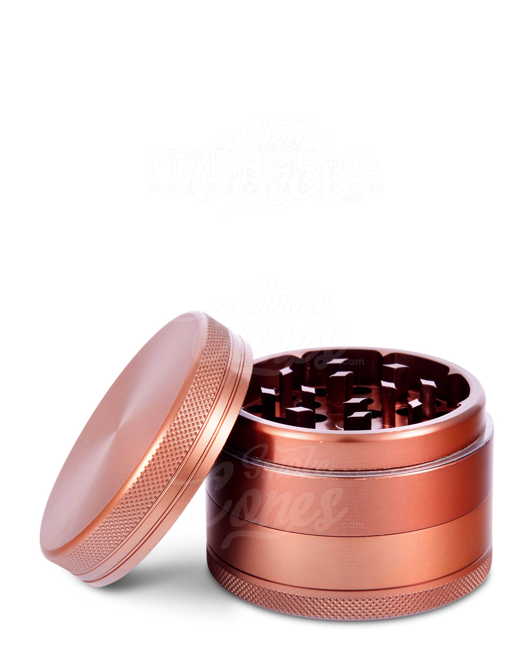 4 Piece 55mm Bronze Magnetic CNC Aluminum Metal Grinder w/ Catcher