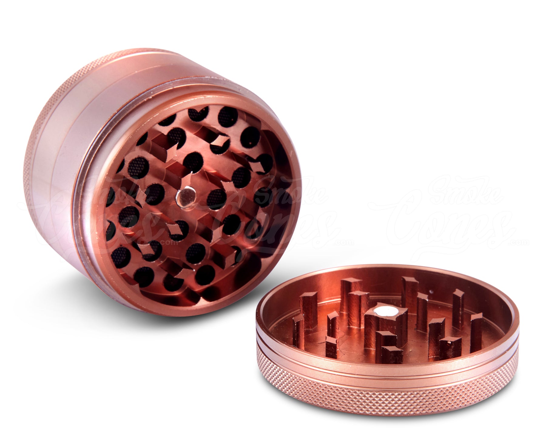 4 Piece 55mm Bronze Magnetic CNC Aluminum Metal Grinder w/ Catcher