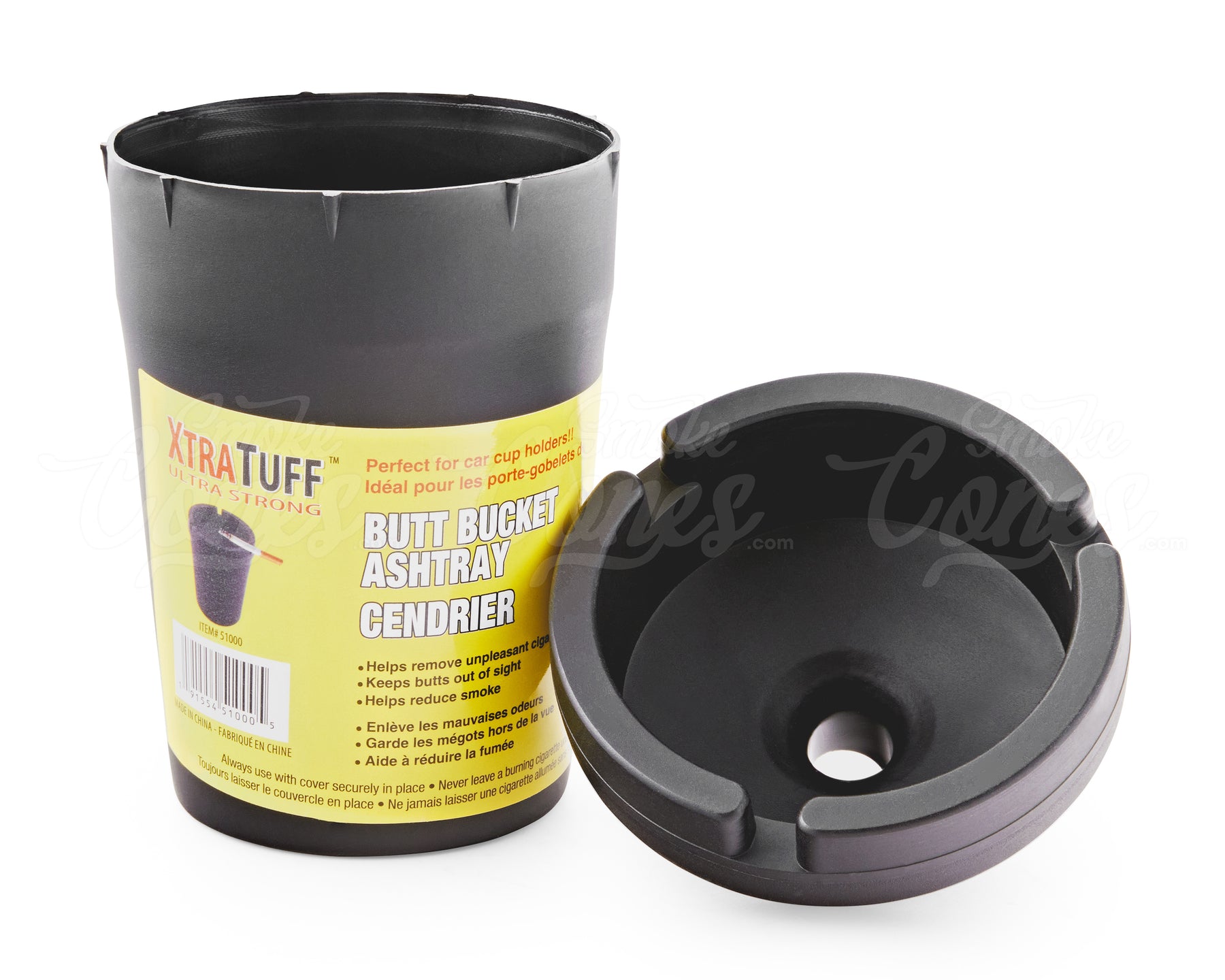 XtraTuff Ultra Strong Butt Bucket Plastic Ash Tray - Black