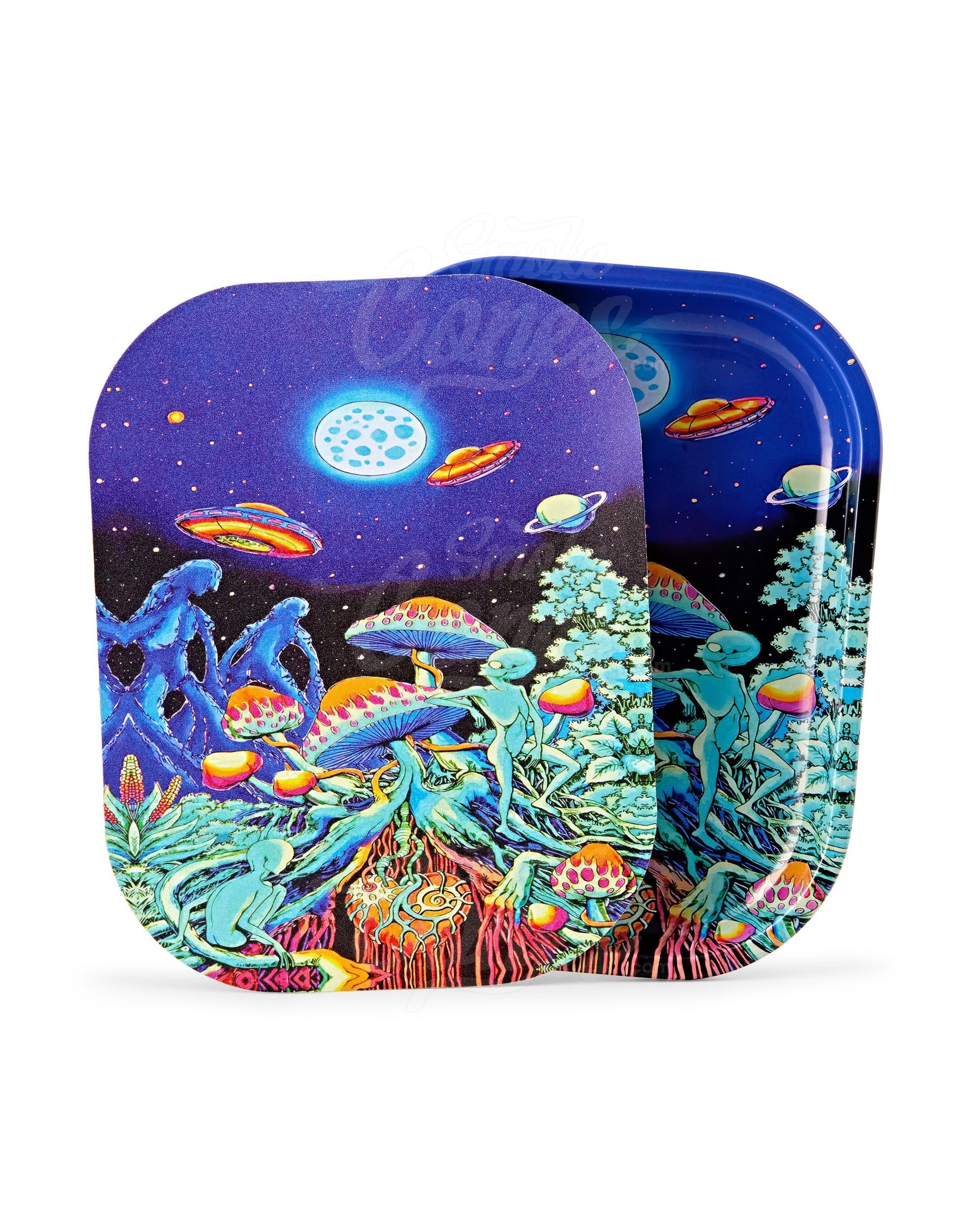 Space Mushroom Mini Rolling Tray w/ Magnetic Cover - 1