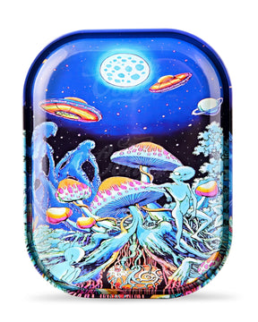 Space Mushroom Mini Rolling Tray w/ Magnetic Cover - 4