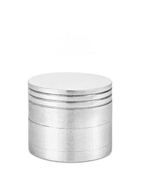 4 Piece 42mm Silver Magnetic Metal Grinder w/ Catcher