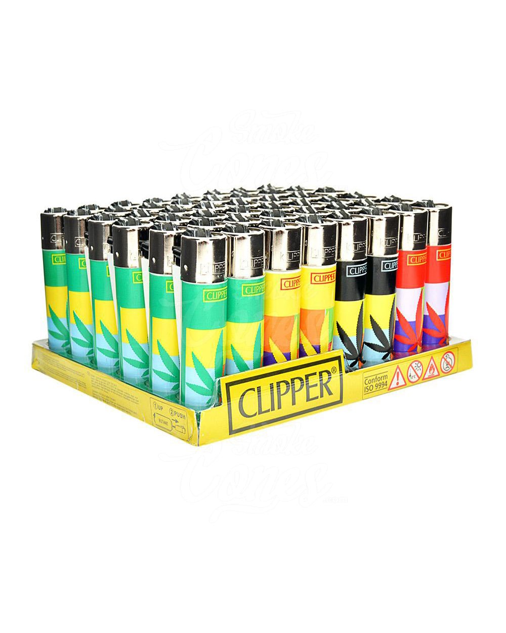 Clipper Retail Display Lighter Assorted Leaf 48/Box - 1