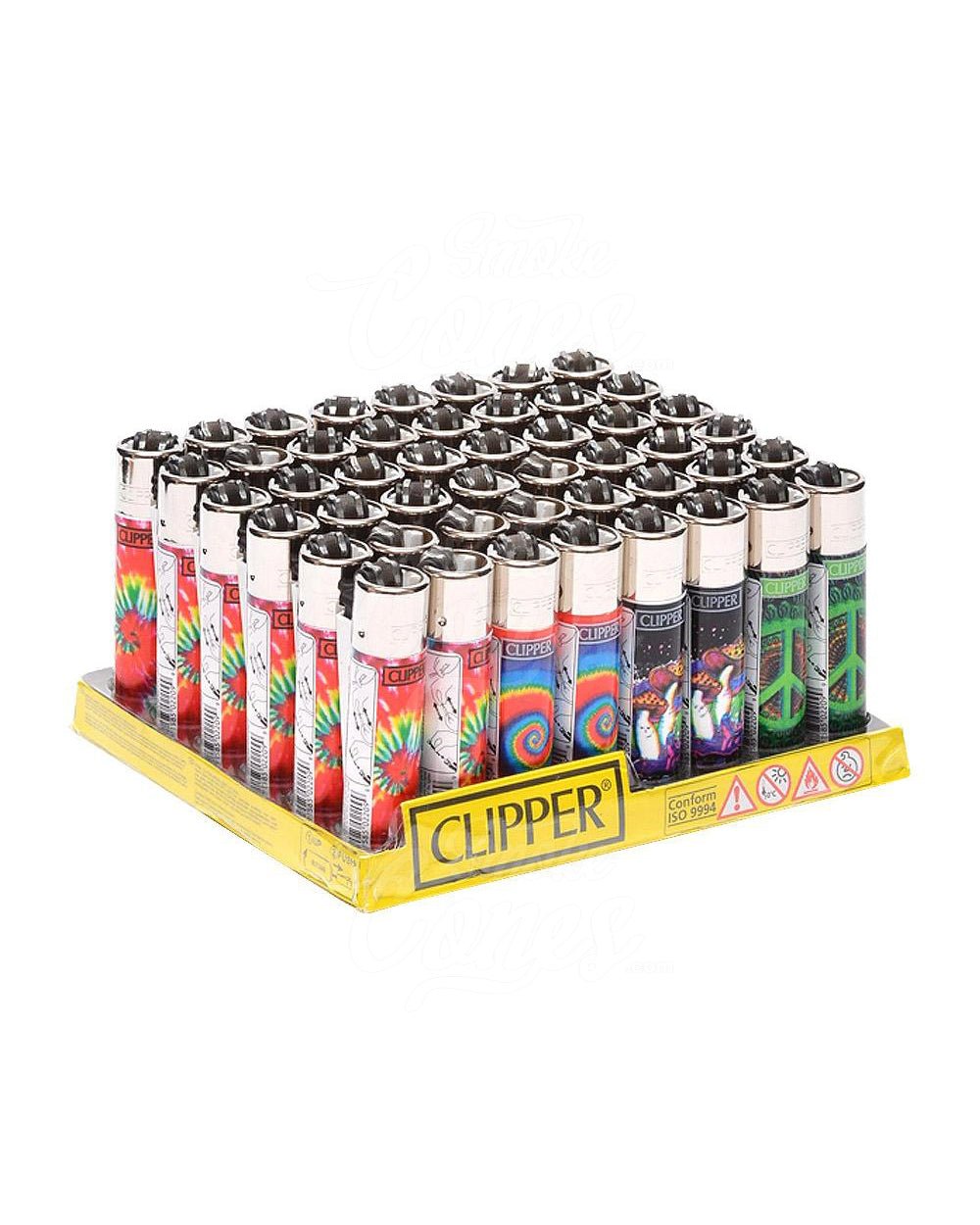 Clipper Retail Display Lighter Trippy Hippie Edition 48/Box - 1
