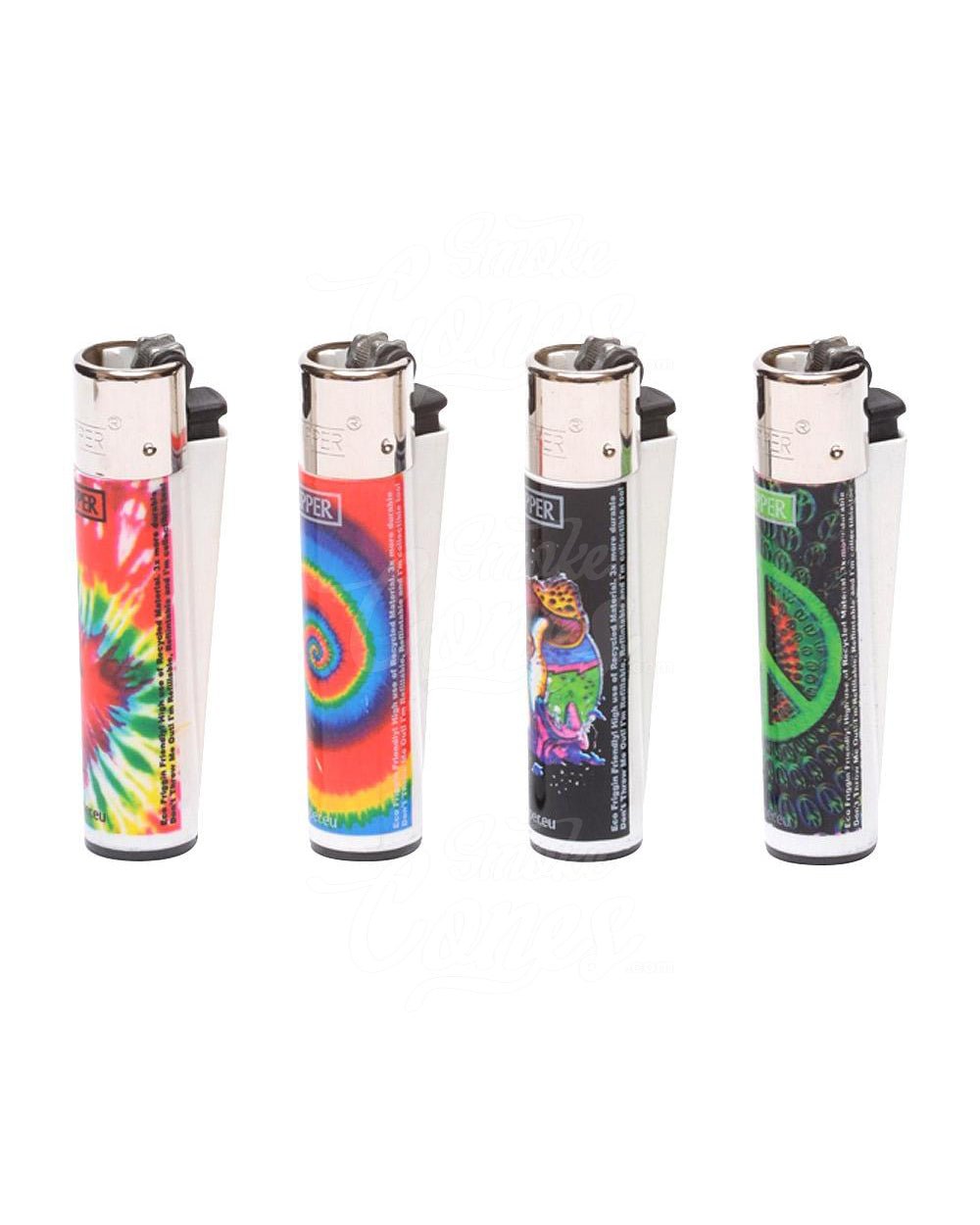 Clipper Retail Display Lighter Trippy Hippie Edition 48/Box - 2