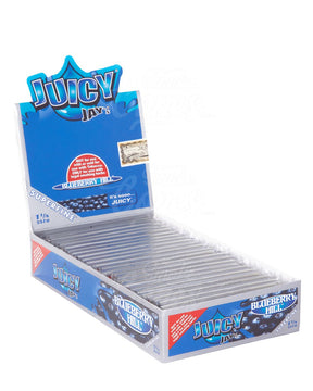 Juicy Jay's 1 1-4 Size Blueberry Flavored Hemp Rolling Papers 24/Box - 1