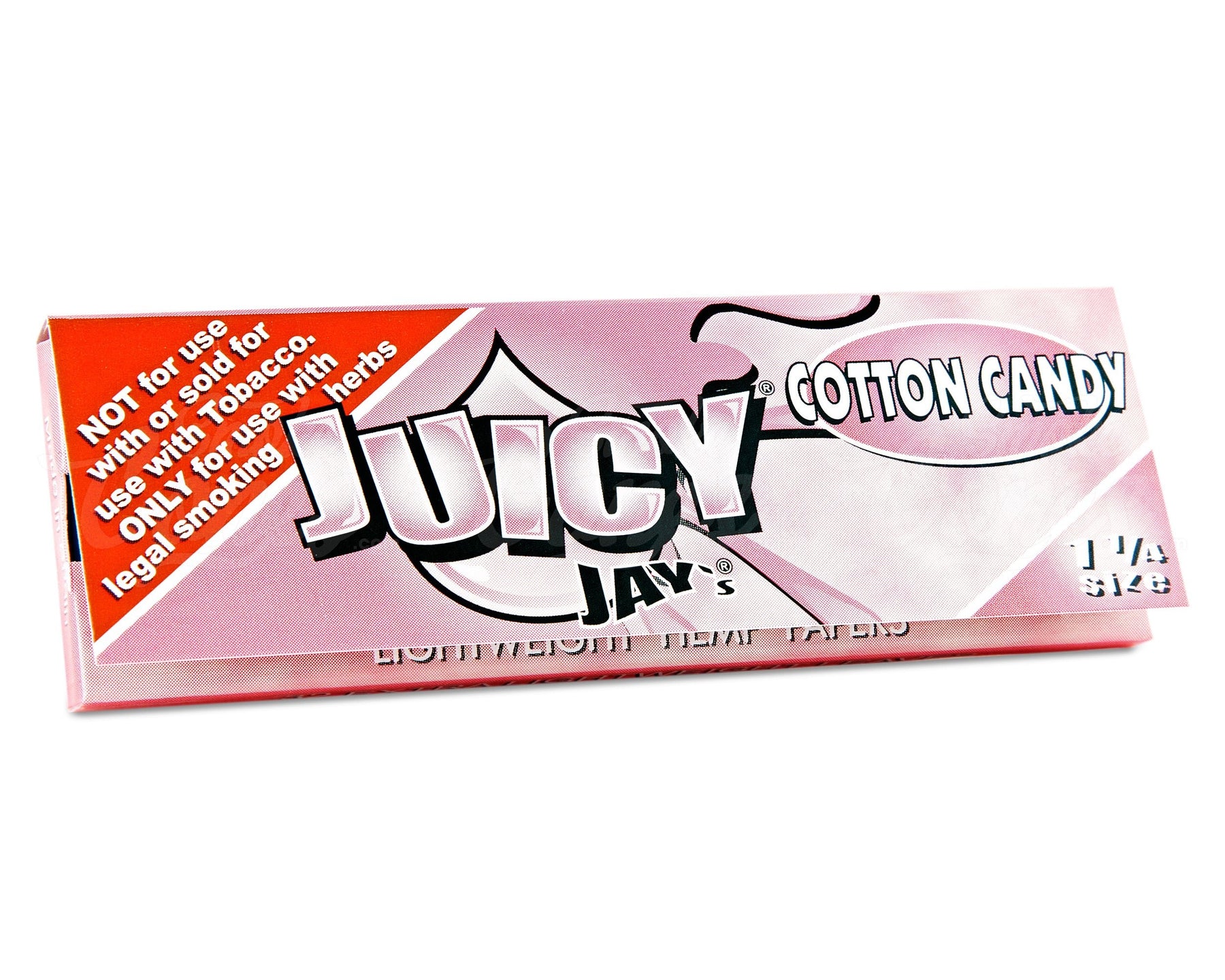 Juicy Jay's 1 1-4 Size Cotton Candy Flavored Hemp Rolling Papers 24/Box - 2