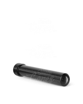 110mm Black Child Resistant Opaque Push Down and Turn Screw On Metal Pre-Roll Tubes 250/Box