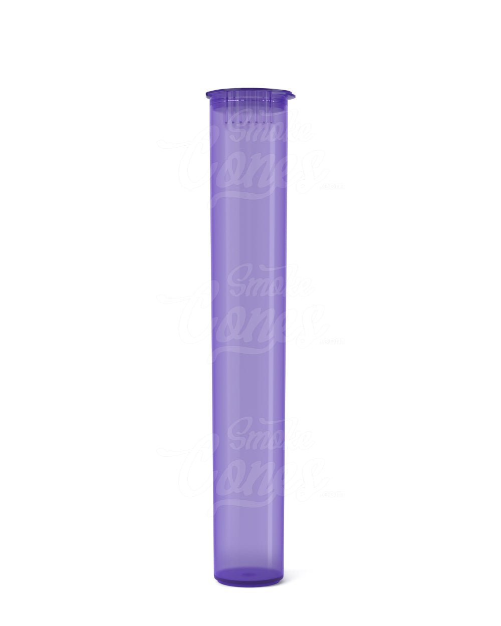 116mm Child Resistant King Size Translucent Pop Top Purple Plastic Pre-Roll Tubes 1000/Box - 2