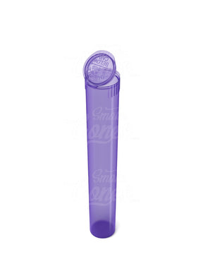 116mm Child Resistant King Size Translucent Pop Top Purple Plastic Pre-Roll Tubes 1000/Box - 4
