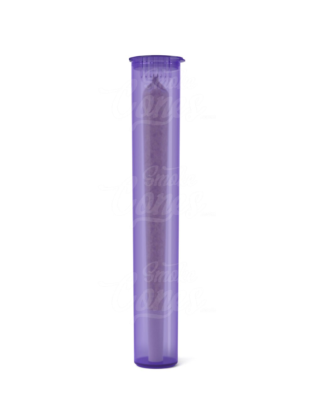 116mm Child Resistant King Size Translucent Pop Top Purple Plastic Pre-Roll Tubes 1000/Box - 3