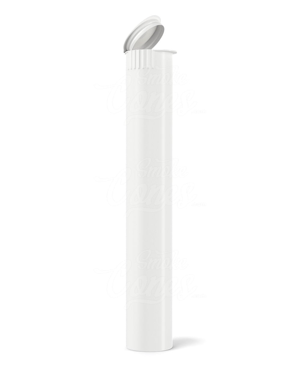 116mm Child Resistant King Size Biodegradable Pop Top White Plastic Pre-Roll Tubes 1000/Box - 1