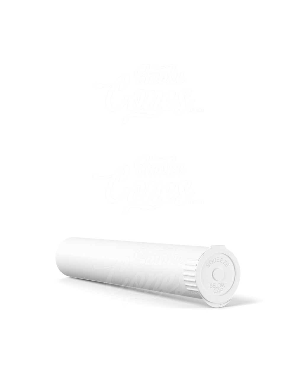116mm Child Resistant King Size Biodegradable Pop Top White Plastic Pre-Roll Tubes 1000/Box - 5