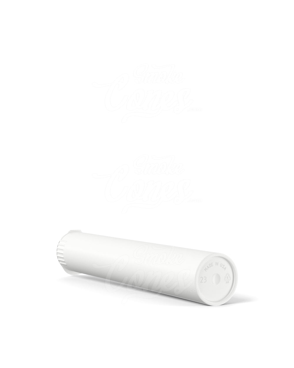 116mm Child Resistant King Size Biodegradable Pop Top White Plastic Pre-Roll Tubes 1000/Box - 6