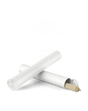 116mm Child Resistant King Size Biodegradable Pop Top White Plastic Pre-Roll Tubes 1000/Box - 4