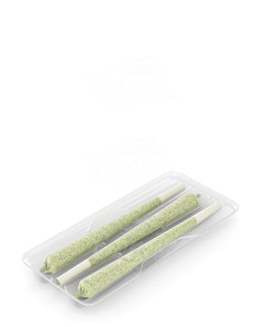 Clear Edible & Joint Box Plastic Insert Tray for 3 King Size 109mm Pre Rolled Cones 100/Box - 2