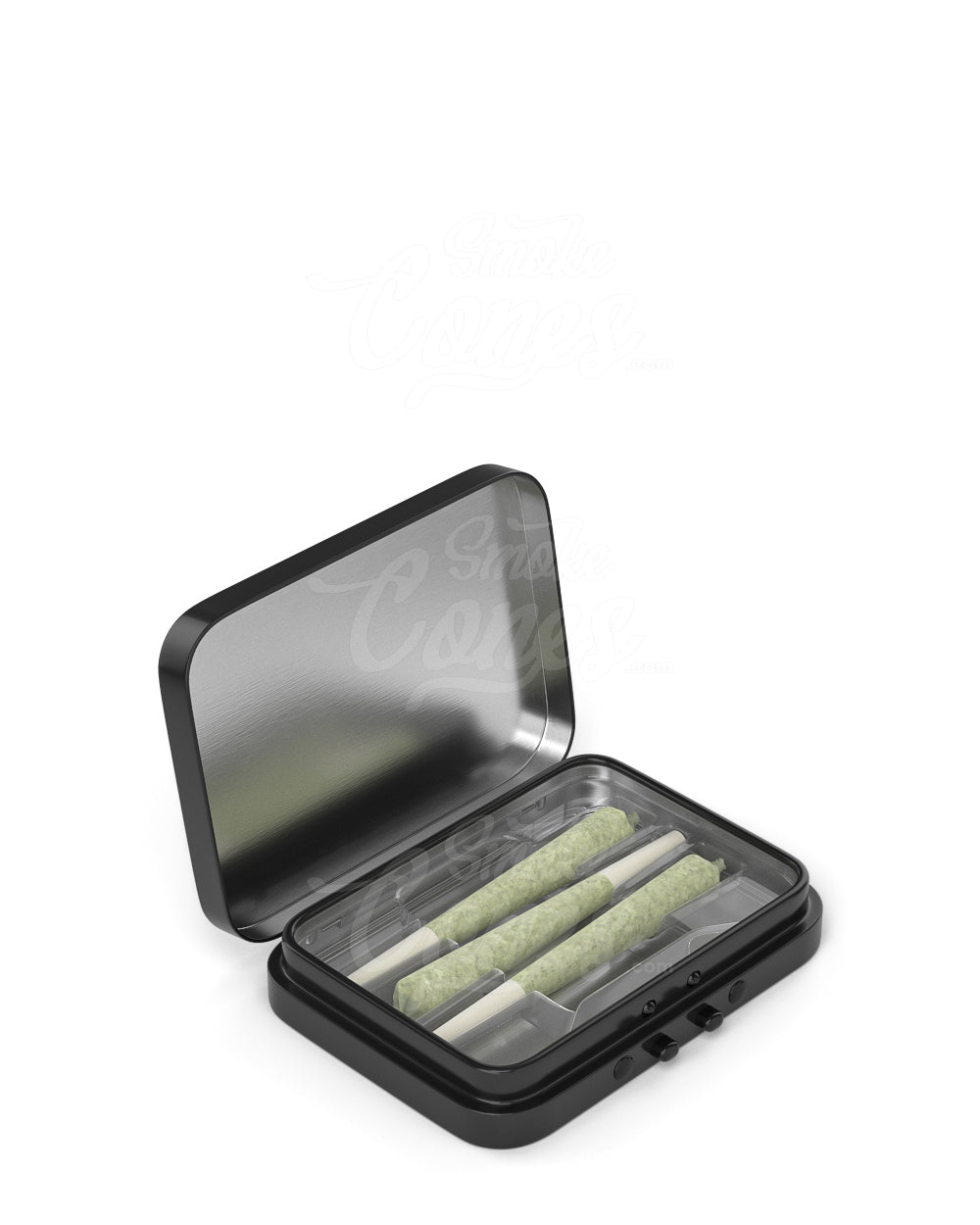 Clear Edible & Joint Box Plastic Insert Tray for 3 Mini 70mm Pre Rolled Cones 100/Box - 8