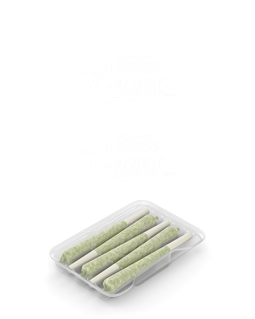 Clear Edible & Joint Box Plastic Insert Tray for 5 Mini 70mm Pre Rolled Cones 100/Box - 2