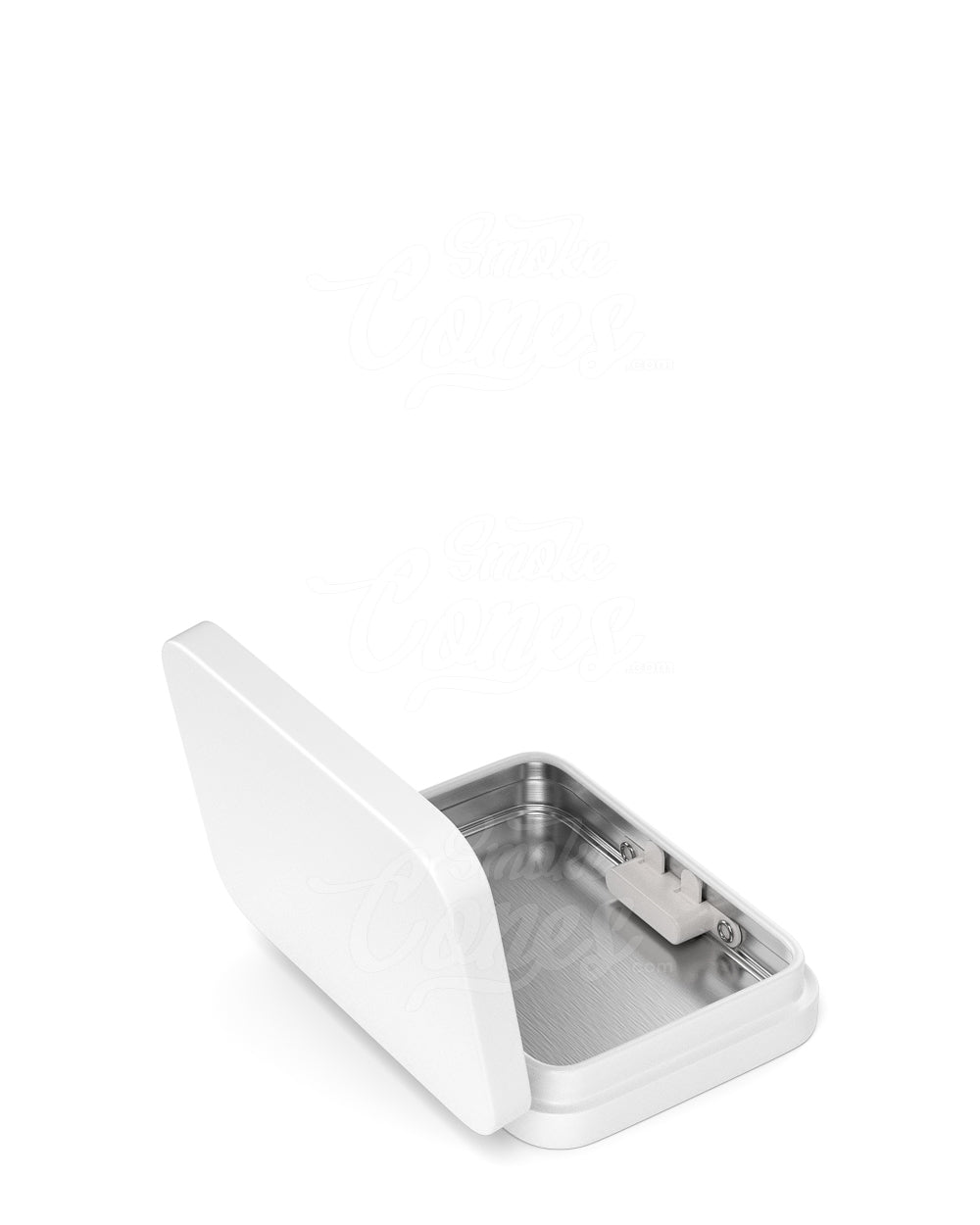 Child Resistant & Sustainable Hinged-Lid Mini Size White Tin Box 100/Box - 7