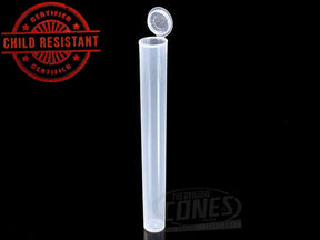 Squeezetops® 140mm Transparent Child Resistant J-Tubes (075600-CR) 1400/Box CLR (Clear) - 3