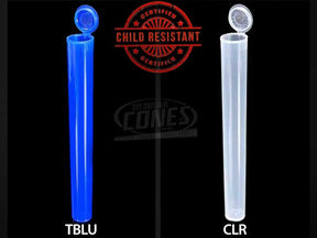 Squeezetops® 140mm Transparent Child Resistant J-Tubes (075600-CR) 1400/Box CLR (Clear) - 4
