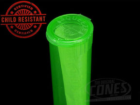 Squeezetops® 109mm Transparent Child Resistant J-Tubes (074300-CR) 1000/Box Clear - 3