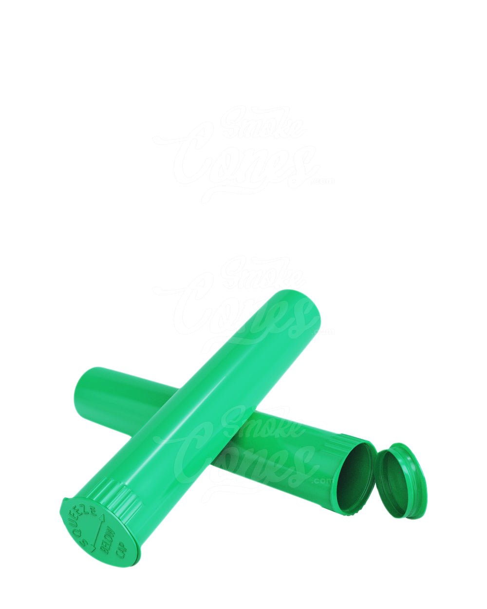 95mm Green Opaque Child Resistant Pop Top Plastic Pre-Roll Tubes 1000/Box - 4