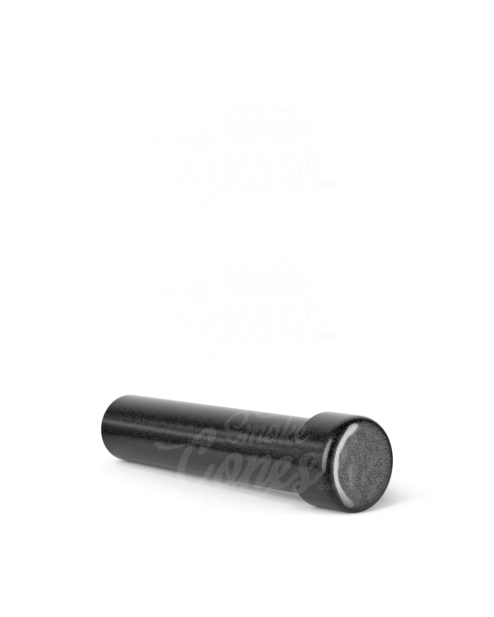 95mm Black Child Resistant Opaque Push Down and Turn Screw On Metal Pre-Roll Tubes 250/Box