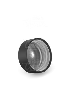 38mm Matte Black Smooth Push and Turn Child Resistant Plastic Caps With Foil Liner 320/Box - 2