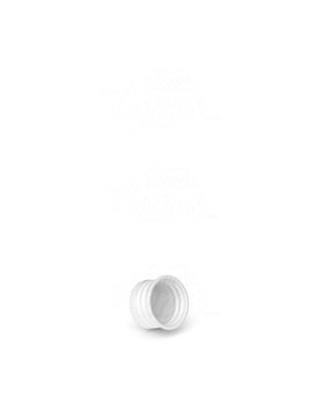 18mm Ribbed Screw Metal Caps With Foam Liner - Glossy White - 400/Box - 2