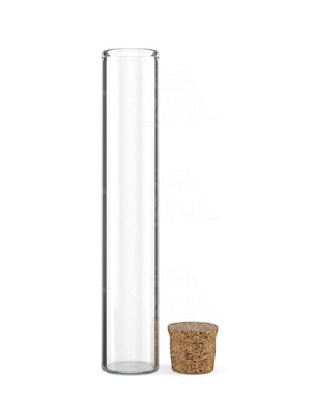 120mm King Size Clear Glass Pre-Roll Tubes with Cork Top 640/Box - 3