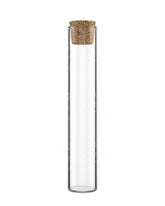 120mm King Size Clear Glass Pre-Roll Tubes with Cork Top 640/Box - 1