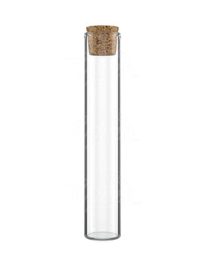 120mm King Size Clear Glass Pre-Roll Tubes with Cork Top 640/Box - 1