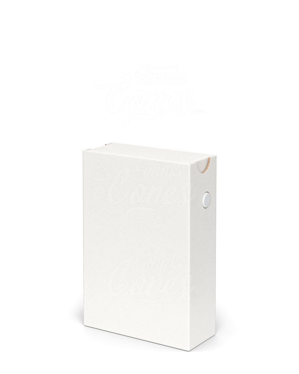 Child Resistant & Sustainable White Paper Pre-Roll Joint Case w/ Press Button 100/Box - 7