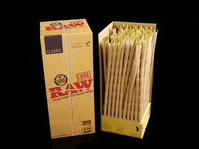 RAW 1 1-4 Size Pre Rolled Paper Cones 900/Box - 2
