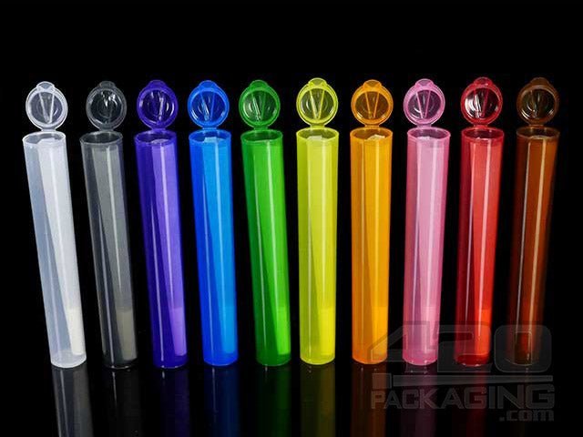 109mm Transparent Mix Plastic J-Tubes (074300) 1000/Box I Confirm I Want Non-Child Resistant J-Tubes - 2