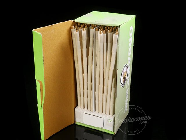 Cones + Supply 1 1-4 Sized Pre Rolled Organic Paper Cones 900/Box - 2
