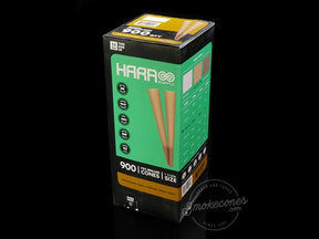 Hara 1 1-4 Size Natural Brown Pre Rolled Paper Cones 900/Box - 1